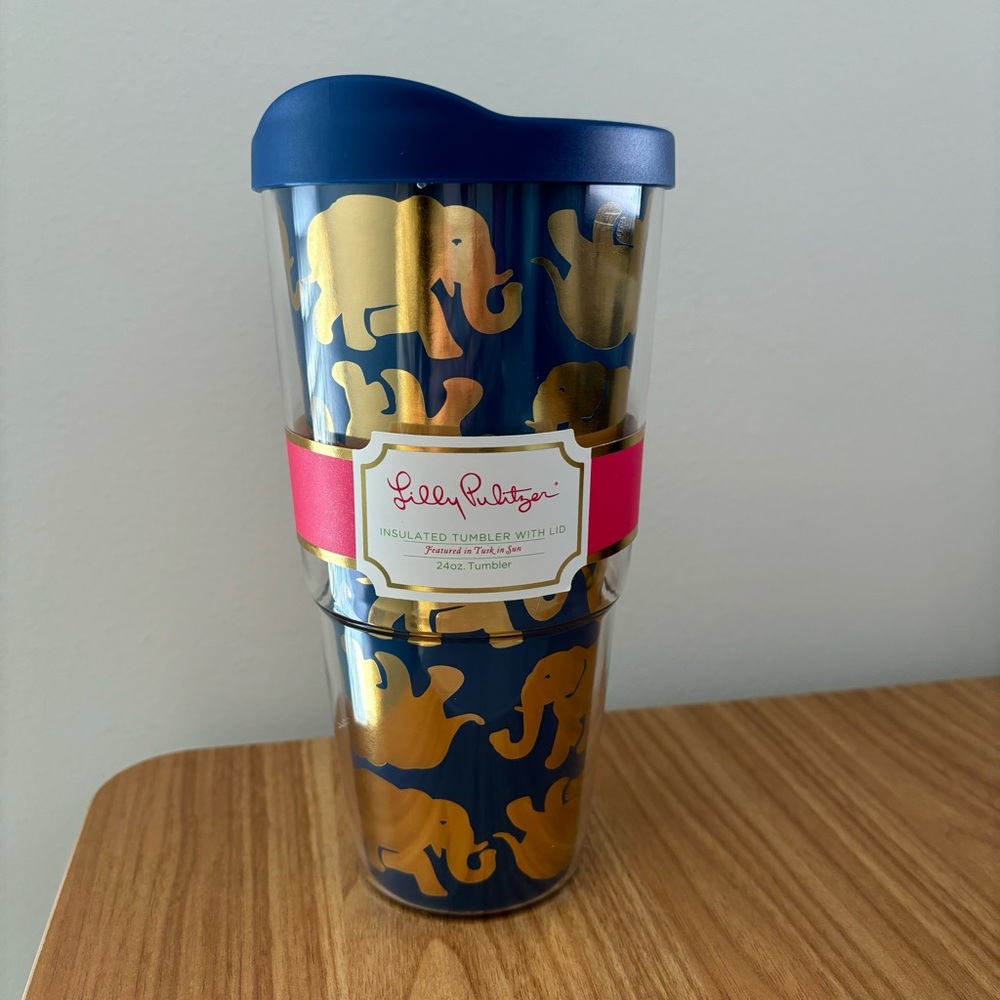 BRAND NEW Lilly Pulitzer Tusk in Sun insulated tumbler with lid 24oz